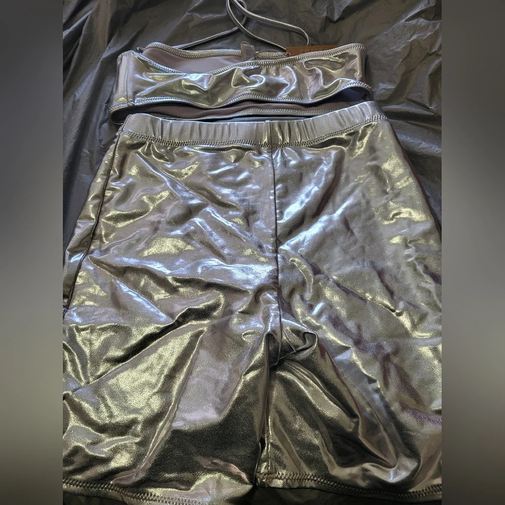 SKIMS Silver Swim Set